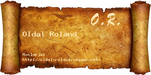 Oldal Roland névjegykártya