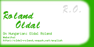 roland oldal business card